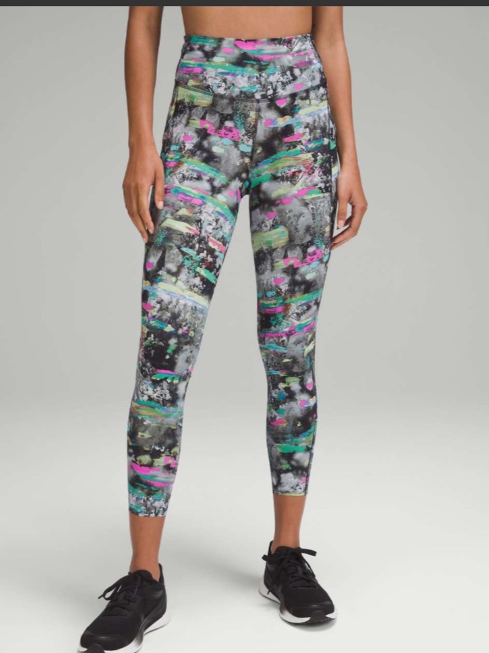 #980 Lululemon Fast and Free HR Tight 25” Paint Drift Multi Size 16 NWOT - Picture 2 of 8